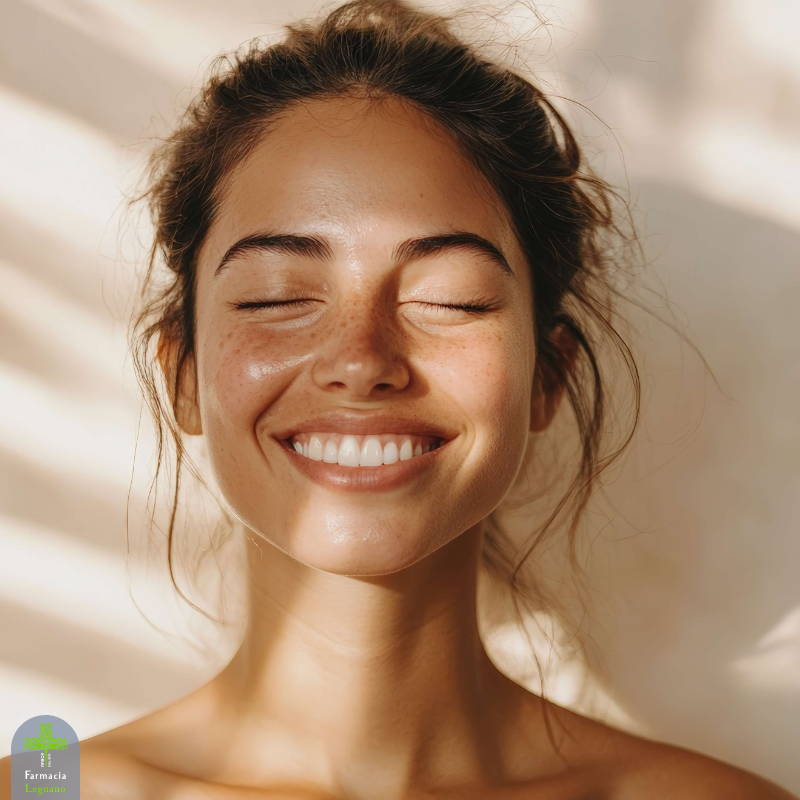 Ragazza sorridente con la pelle perfetta, immagine dedicata alla cura della pelle post vacanza